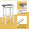Costway Set of 2 Saddle Bar Stools Counter Height Backless Kitchen Island Chairs